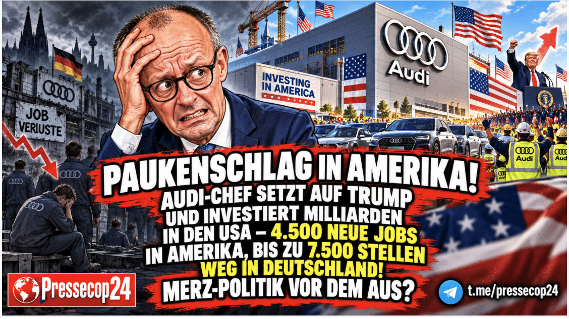 PAUKENSCHLAG IN AMERIKA! AUDI-CHEF SETZT AUF TRUMP UND INVESTIERT MILLIARDEN IN DEN USA – 4.500 NEUE JOBS IN AMERIKA, BIS ZU 7.500 STELLEN WEG IN DEUTSCHLAND! MERZ-POLITIK VOR DEM AUS?