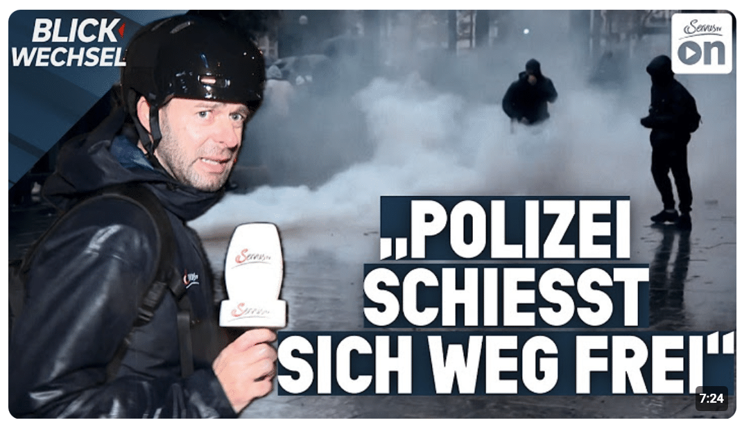 Vor Ort in Paris: ServusTV-Reporter gerät in Straßenschlacht | BLICKWECHSEL