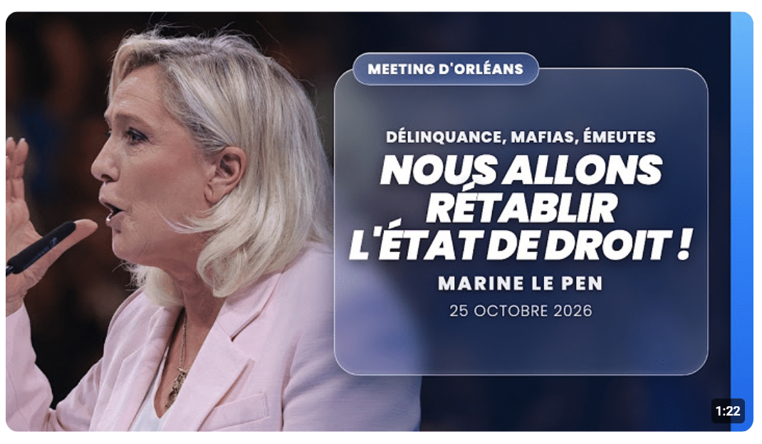 Nous allons rétablir l’État de droit !