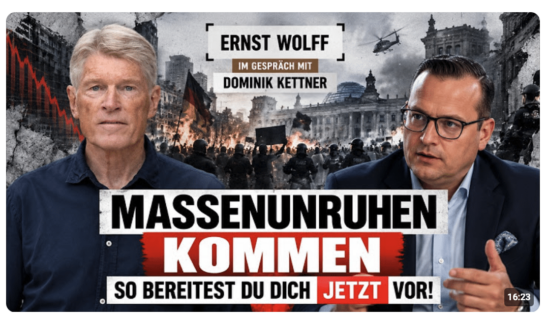 Massenunruhen kommen – so bereitest du dich JETZT vor! | Ernst Wolff im Gespräch mit Dominik Kettner