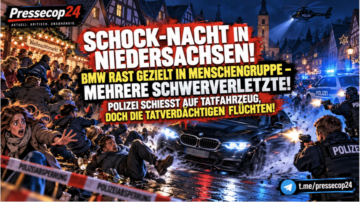 SCHOCK-NACHT IN NIEDERSACHSEN! BMW RAST GEZIELT IN MENSCHENGRUPPE – MEHRERE SCHWERVERLETZTE! POLIZEI SCHIESST AUF TATFAHRZEUG, DOCH DIE TATVERDÄCHTIGEN FLÜCHTEN! GROSSFAHNDUNG BEI HANNOVER!