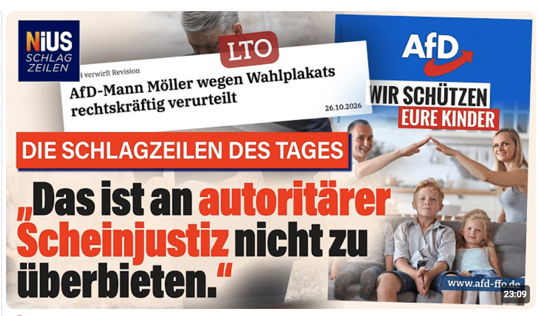 AfD-Politiker verurteilt: „Das ist an autoritärer Scheinjustiz kaum noch zu überbieten“ I NIUS Live
