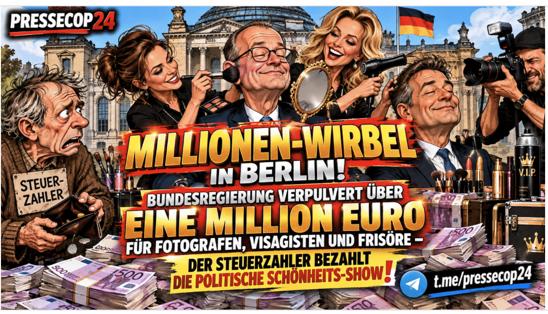 MILLIONEN-WIRBEL IN BERLIN! BUNDESREGIERUNG VERPULVERT ÜBER EINE MILLION EURO FÜR FOTOGRAFEN, VISAGISTEN UND FRISÖRE – DER STEUERZAHLER BEZAHLT DIE POLITISCHE SCHÖNHEITS-SHOW!