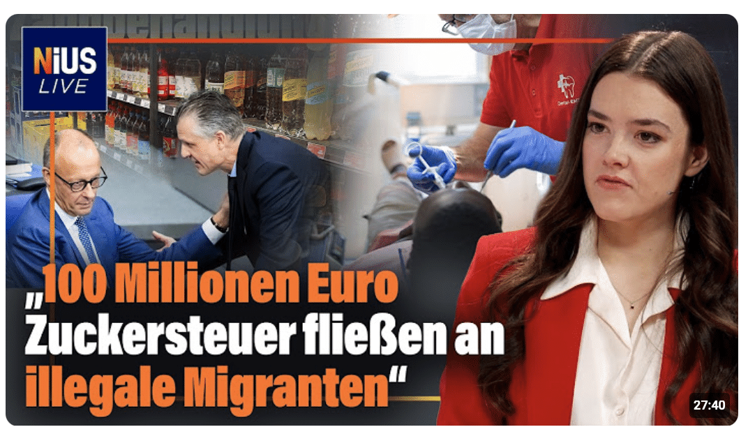 Zuckersteuer: „100 Millionen Euro fließen an illegale Migranten“ I NIUS Live
