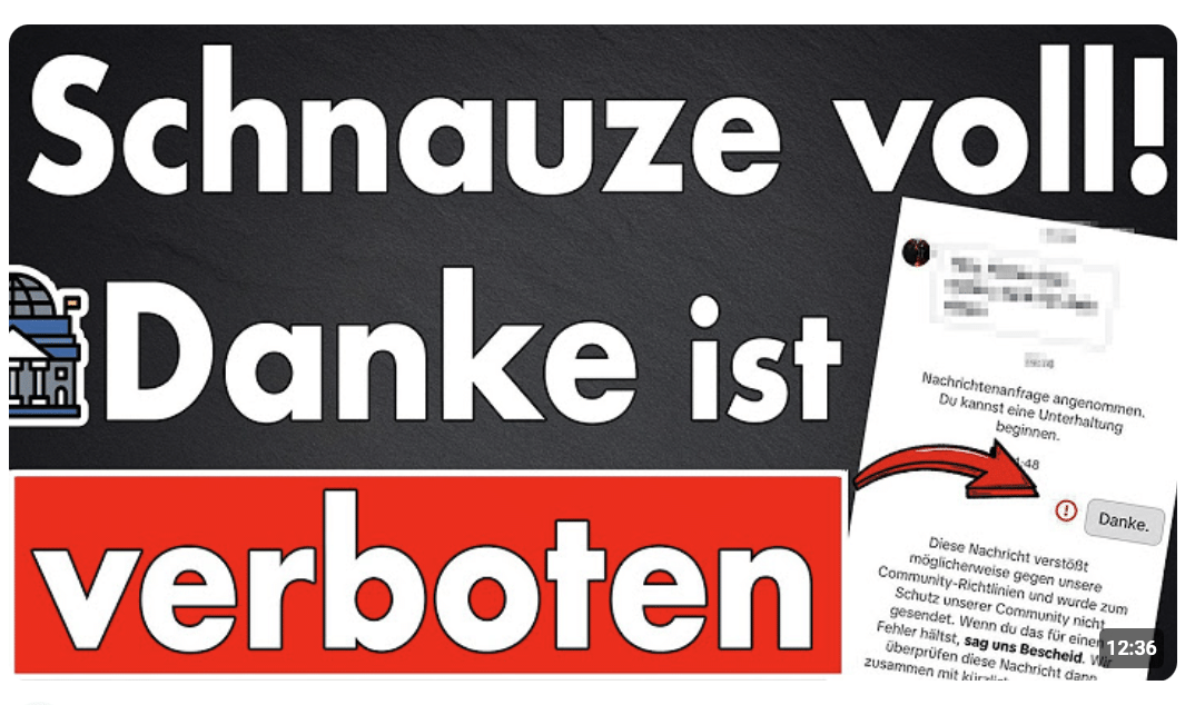 Schnauze voll! Danke ist jetzt verboten